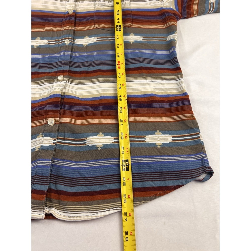 STETSON Western Shirt Aztec Stripe Button Front Southwest Rayon Women's Lg - Picture 8 of 10